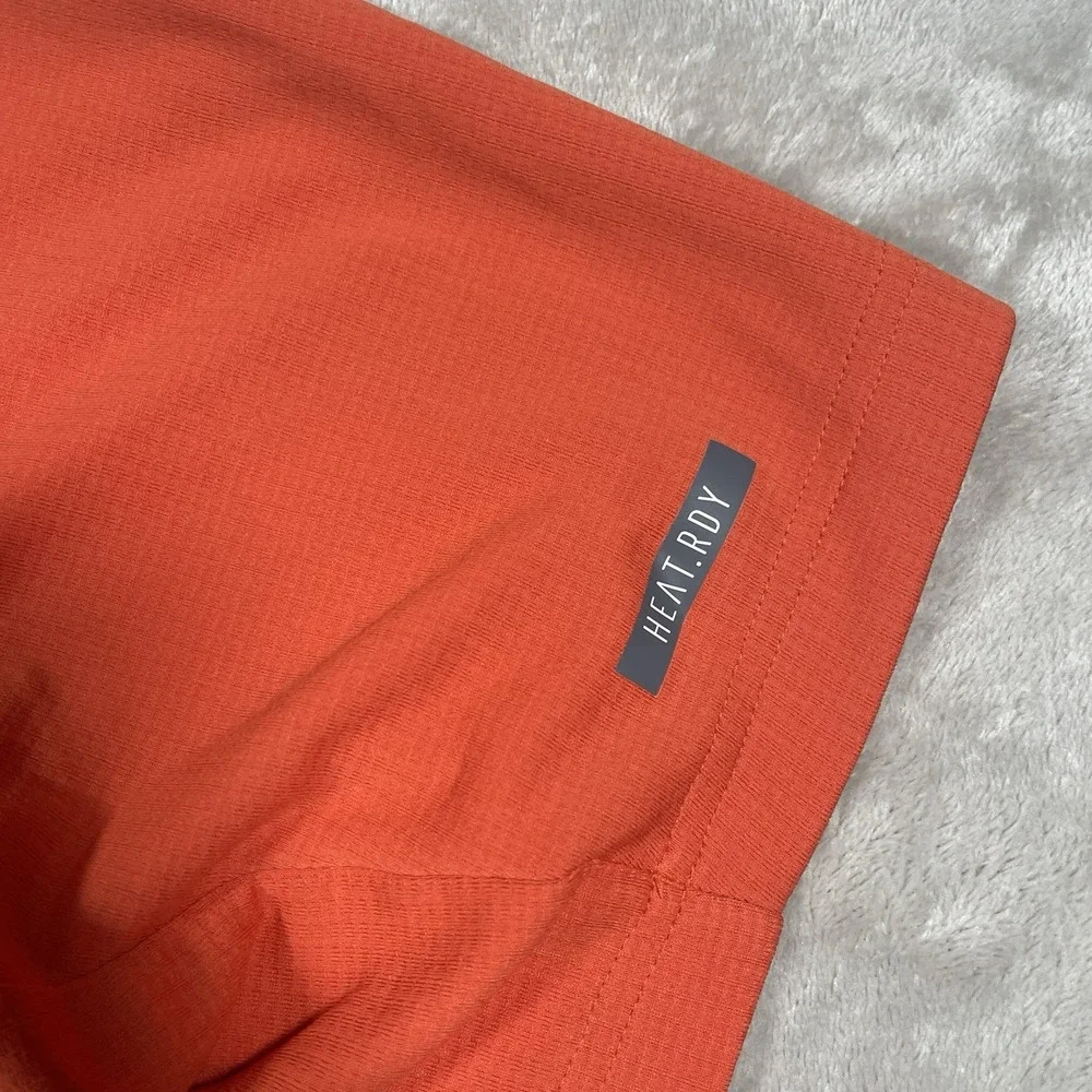 Adidas Heat RDY Performance Polo‎ Shirt Men's Large Orange Moisture Wicking - Picture 6 of 8